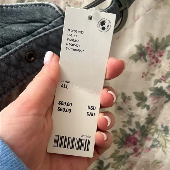 Urban Outfitters Blue Leather Slouch Shoulder Bag - Picture 11 of 11